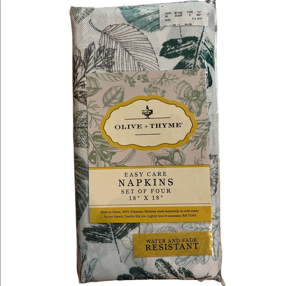 Olive + Thyme| set of four napkins